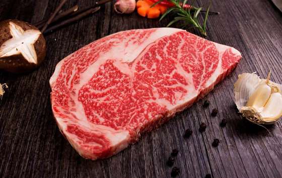 Marbled steak